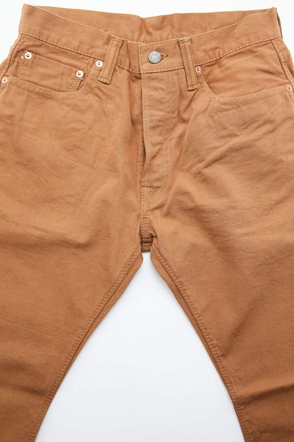 Pure Blue Japan 1150 Men's Woven 12oz Selvedge Twill Relaxed Tapered with One Wash Chino - Camel Pure Blue Japan 1150 Men's Woven 12oz Selvedge Twill Relaxed Tapered with One Wash Chino - Camel
