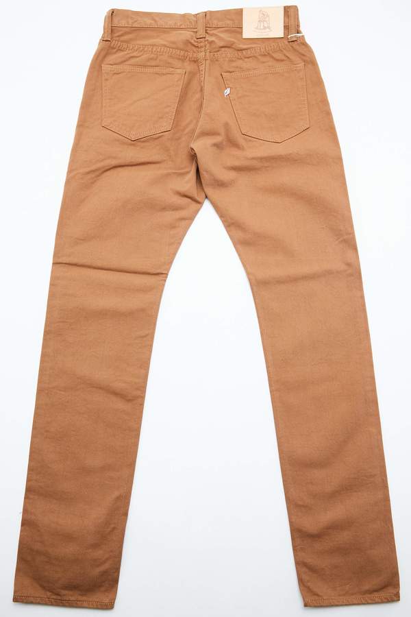 Pure Blue Japan 1150 Men's Woven 12oz Selvedge Twill Relaxed Tapered with One Wash Chino - Camel Pure Blue Japan 1150 Men's Woven 12oz Selvedge Twill Relaxed Tapered with One Wash Chino - Camel