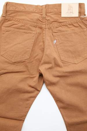 Pure Blue Japan 1150 Men's Woven 12oz Selvedge Twill Relaxed Tapered with One Wash Chino - Camel Pure Blue Japan 1150 Men's Woven 12oz Selvedge Twill Relaxed Tapered with One Wash Chino - Camel