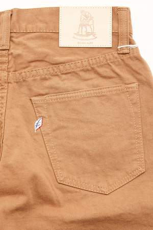 Pure Blue Japan 1150 Men's Woven 12oz Selvedge Twill Relaxed Tapered with One Wash Chino - Camel Pure Blue Japan 1150 Men's Woven 12oz Selvedge Twill Relaxed Tapered with One Wash Chino - Camel