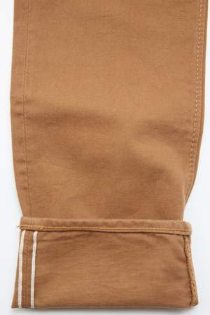 Pure Blue Japan 1150 Men's Woven 12oz Selvedge Twill Relaxed Tapered with One Wash Chino - Camel Pure Blue Japan 1150 Men's Woven 12oz Selvedge Twill Relaxed Tapered with One Wash Chino - Camel