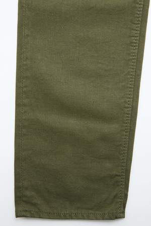 Pure Blue Japan 1150 Men's Woven 12oz Selvedge Twill Relaxed Tapered with One Wash Chino - Olive Pure Blue Japan 1150 Men's Woven 12oz Selvedge Twill Relaxed Tapered with One Wash Chino - Olive