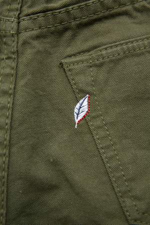 Pure Blue Japan 1150 Men's Woven 12oz Selvedge Twill Relaxed Tapered with One Wash Chino - Olive Pure Blue Japan 1150 Men's Woven 12oz Selvedge Twill Relaxed Tapered with One Wash Chino - Olive