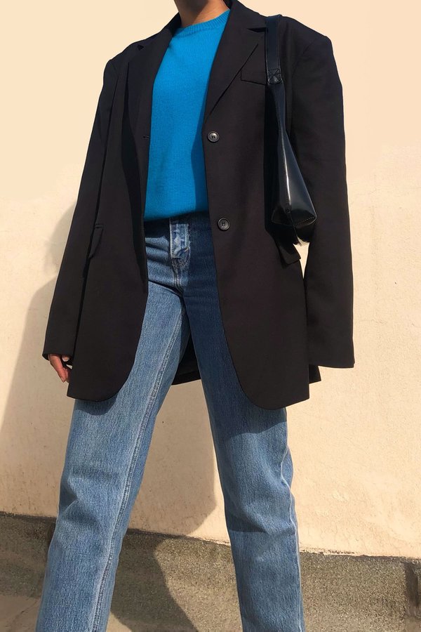 W A N T S Bright Wool Jumper - Blue W A N T S Bright Wool Jumper - Blue
