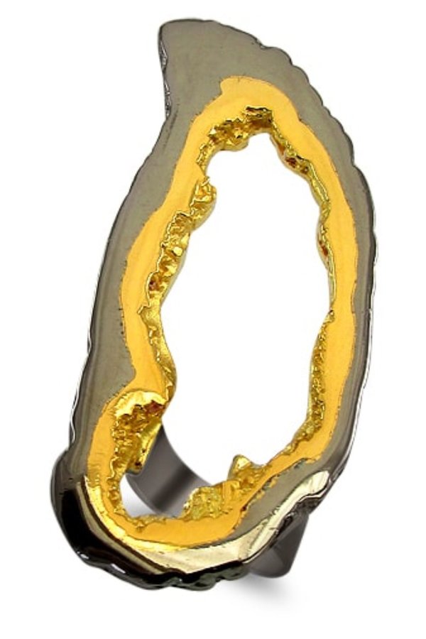 Pade Vavra Large Geode Ring - Gold/Platinum Pade Vavra Large Geode Ring - Gold/Platinum