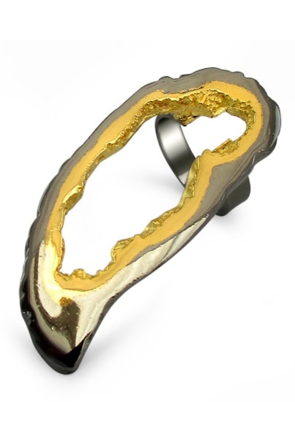 Pade Vavra Large Geode Ring - Gold/Platinum Pade Vavra Large Geode Ring - Gold/Platinum