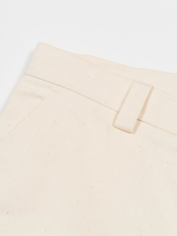 archie Standard Cotton Herringbone Pant - Natural archie Standard Cotton Herringbone Pant - Natural