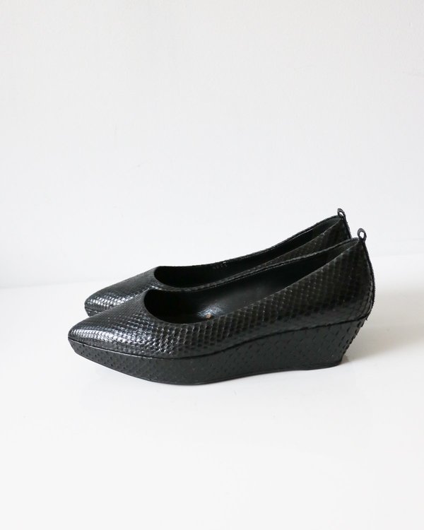 Jil Sander Snakeskin Wedges, Size 37.5 Jil Sander Snakeskin Wedges, Size 37.5