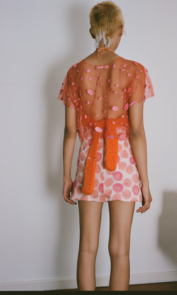 Sydney Pimbley Dolly Mix Knit Crop - Orange Sydney Pimbley Dolly Mix Knit Crop - Orange