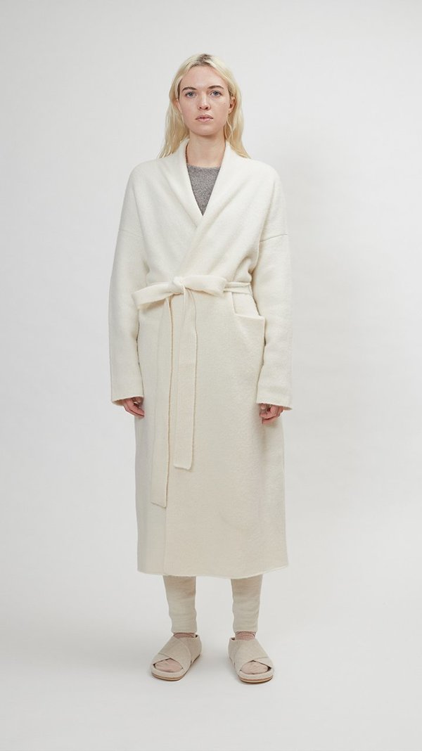 Lauren Manoogian Cashmere New Robe Coat - White Lauren Manoogian Cashmere New Robe Coat - White
