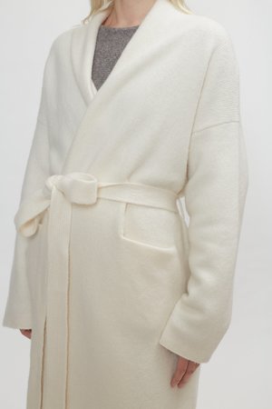 Lauren Manoogian Cashmere New Robe Coat - White Lauren Manoogian Cashmere New Robe Coat - White