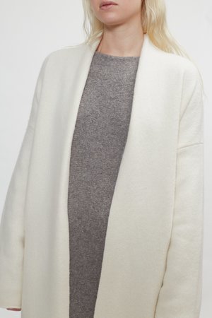 Lauren Manoogian Cashmere New Robe Coat - White Lauren Manoogian Cashmere New Robe Coat - White