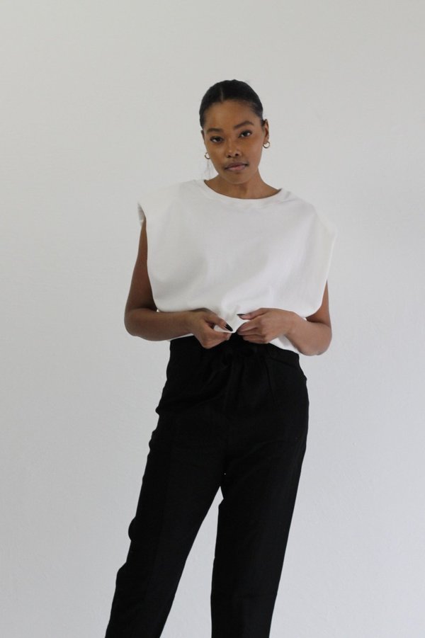 Descendant Padded Shoulder Tee - White Descendant Padded Shoulder Tee - White