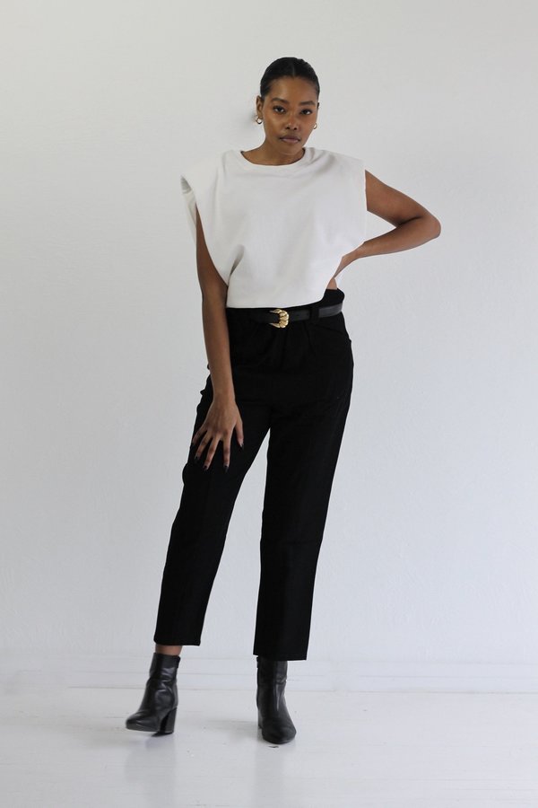 Descendant Padded Shoulder Tee - White Descendant Padded Shoulder Tee - White