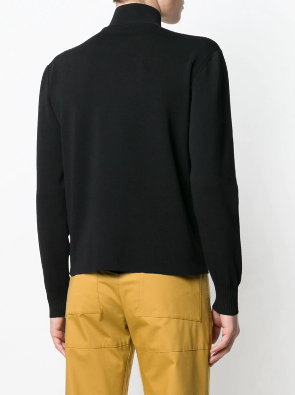 Mackintosh Cotton 0004 Zip-Neck Sweater - black Mackintosh Cotton 0004 Zip-Neck Sweater - black