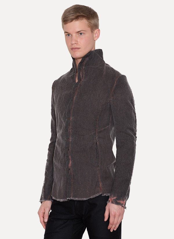 LUMEN ET UMBRA Wool Metal Shirt Jacket - black/Bordeaux LUMEN ET UMBRA Wool Metal Shirt Jacket - black/Bordeaux
