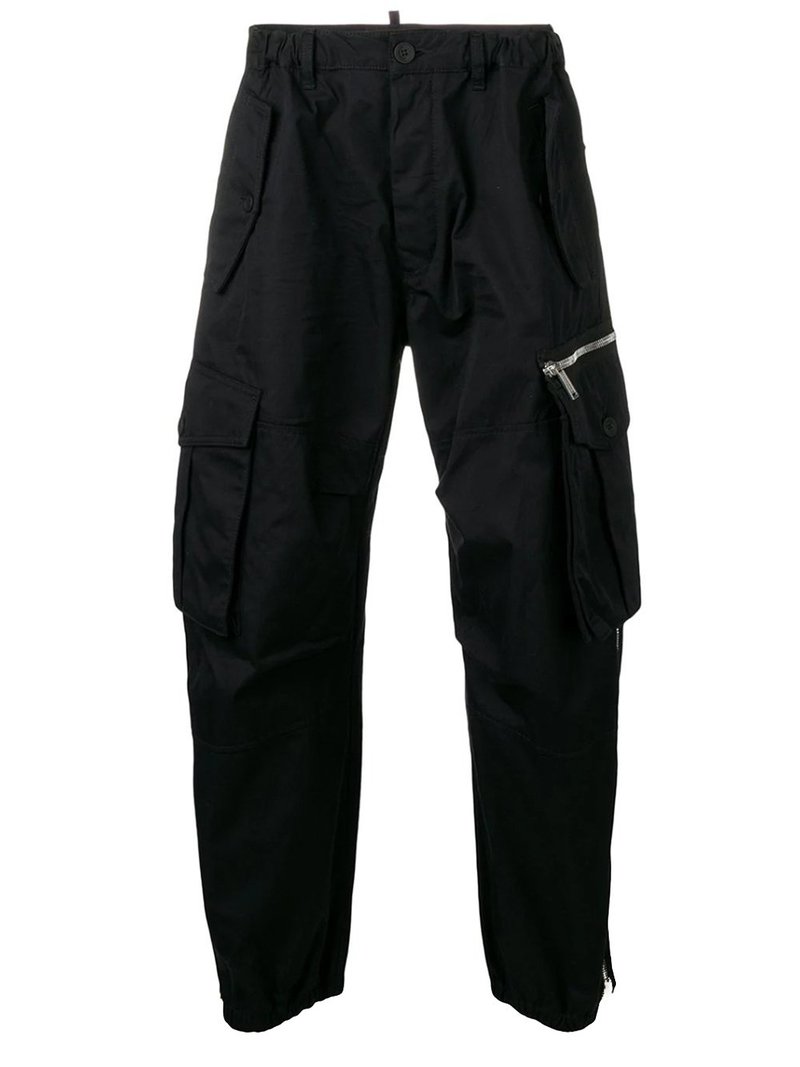 Dsquared2 Cargo Zip Pants - Black | Garmentory