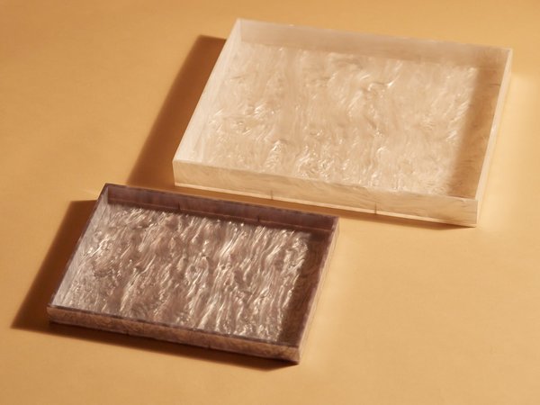 Aeyre Rectangular Tray - white Aeyre Rectangular Tray - white