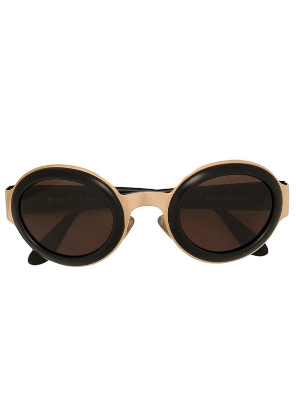 Vintage unisex Christian Dior Oval Frame Sunglasses - black Vintage unisex Christian Dior Oval Frame Sunglasses - black