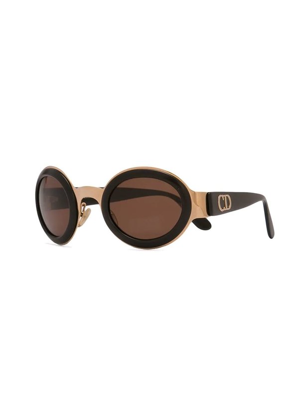 Vintage unisex Christian Dior Oval Frame Sunglasses - black Vintage unisex Christian Dior Oval Frame Sunglasses - black