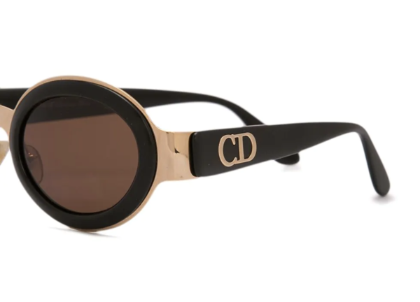 Vintage unisex Christian Dior Oval Frame Sunglasses - black Vintage unisex Christian Dior Oval Frame Sunglasses - black