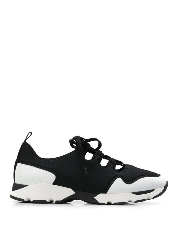 Marni Cut-Out Detail Sneakers - Black/White Marni Cut-Out Detail Sneakers - Black/White