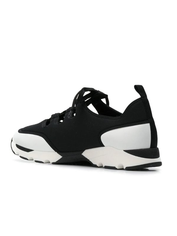 Marni Cut-Out Detail Sneakers - Black/White Marni Cut-Out Detail Sneakers - Black/White