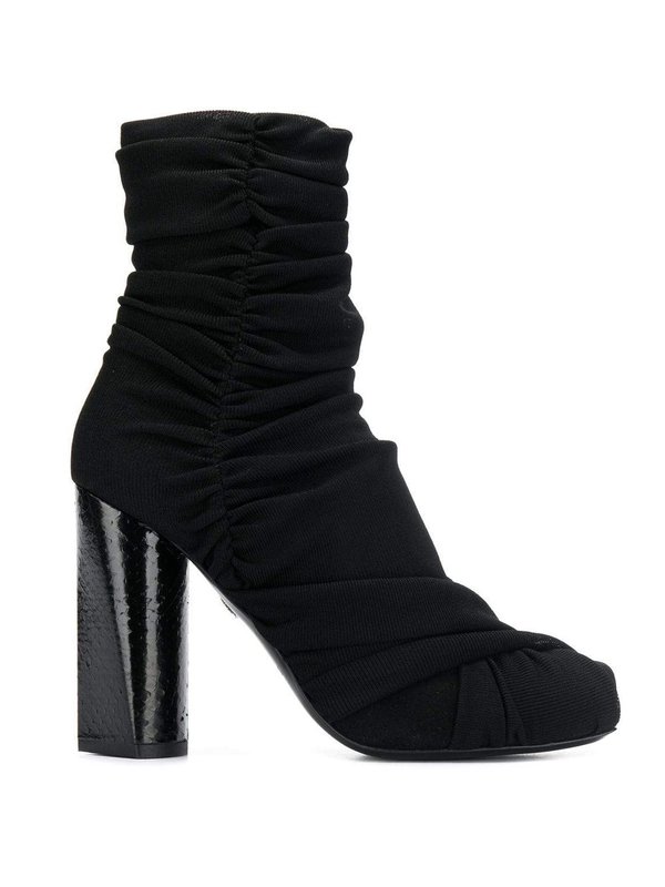 Roberto Cavalli Draped Design Boots - black Roberto Cavalli Draped Design Boots - black