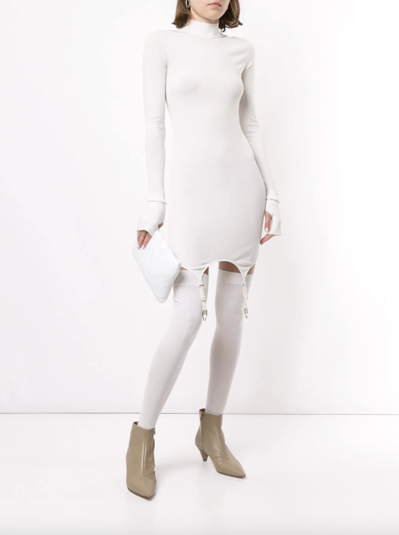 Dion Lee Garter Mini Dress - Ivory | Garmentory