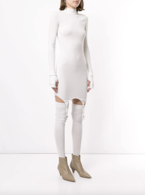 Dion Lee Garter Mini Dress - Ivory | Garmentory