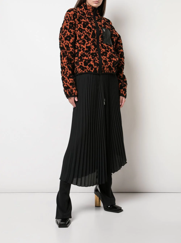 Leopard Jacquard Cropped Bomber Leopard Jacquard Cropped Bomber