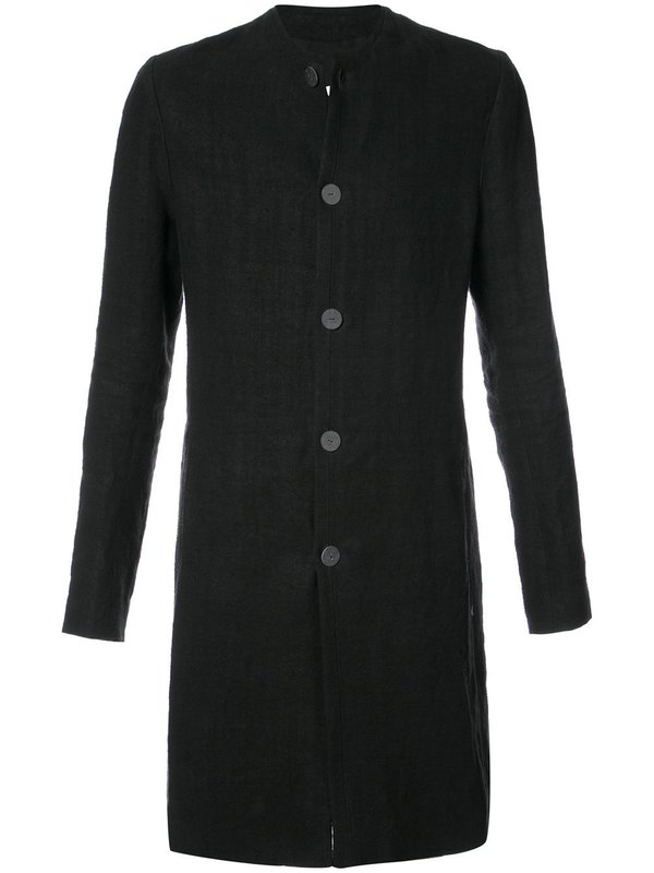 label under construction Linen Work Coat - black | Garmentory