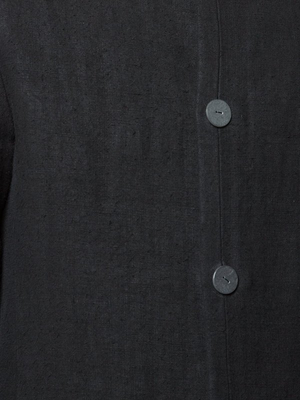 label under construction Linen Work Coat - black | Garmentory