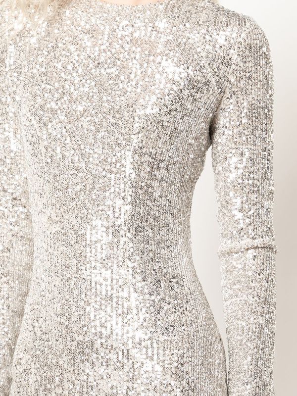 Long Sleeve Sequined Cocktail Dress Long Sleeve Sequined Cocktail Dress
