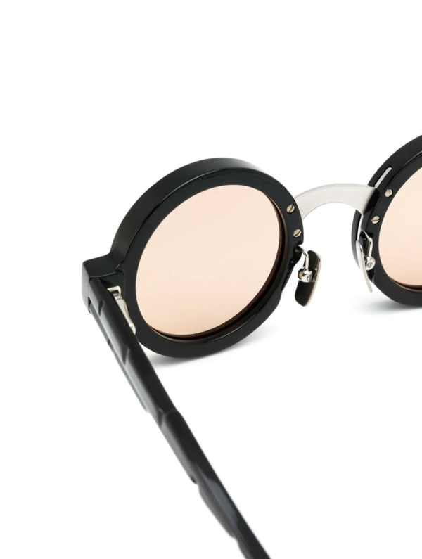 Maske N2 43-26 Black Shine Round Sunglasses Maske N2 43-26 Black Shine Round Sunglasses