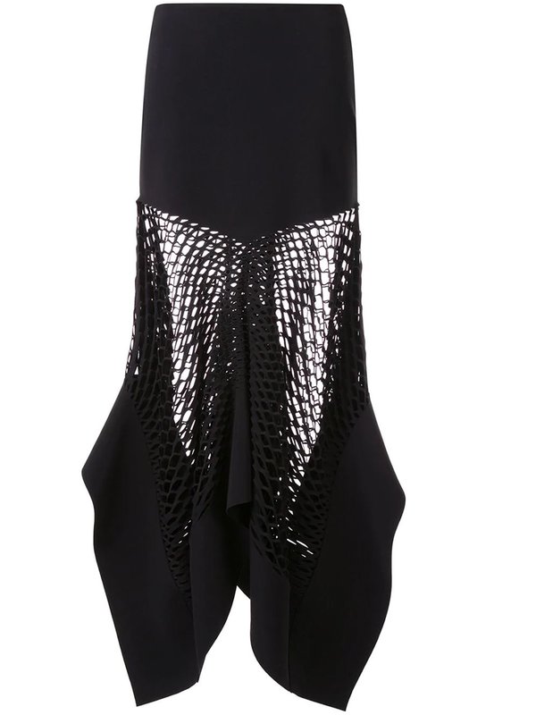 Dion Lee Mesh Panel Skirt - Black Dion Lee Mesh Panel Skirt - Black