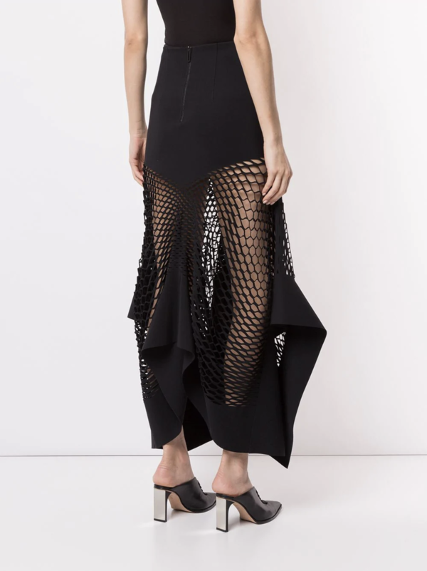 Dion Lee Mesh Panel Skirt - Black Dion Lee Mesh Panel Skirt - Black
