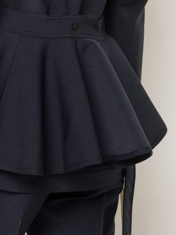 Ellery Permanent Residency Short Trench Coat - Navy Blue Ellery Permanent Residency Short Trench Coat - Navy Blue