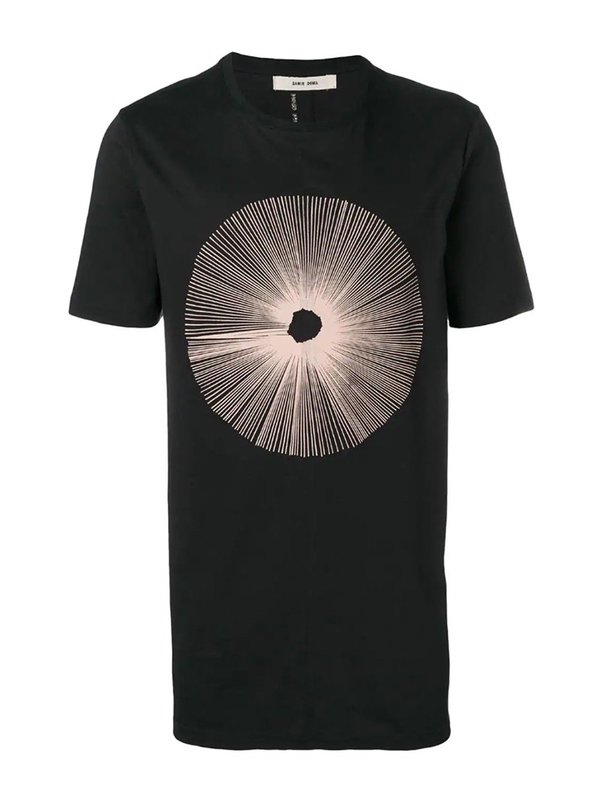 Damir Doma Printed Longline T-Shirt - black Damir Doma Printed Longline T-Shirt - black