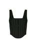 Dion Lee Rib Jersey Corset top - Black - Thumbnail 4