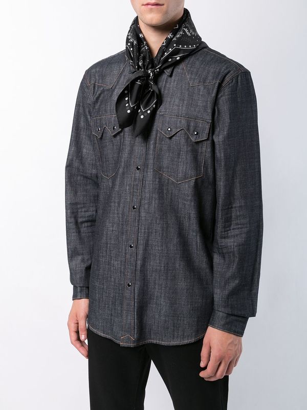 Silk Bandana Scarf Black Silk Bandana Scarf Black