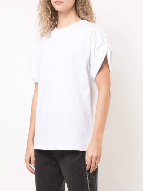 Sleeve Tie T-shirt White Sleeve Tie T-shirt White