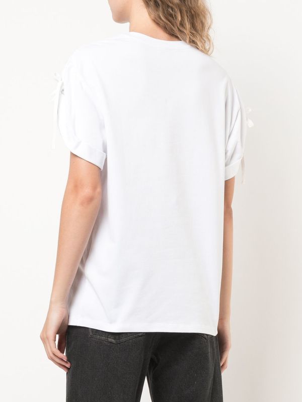 Sleeve Tie T-shirt White Sleeve Tie T-shirt White