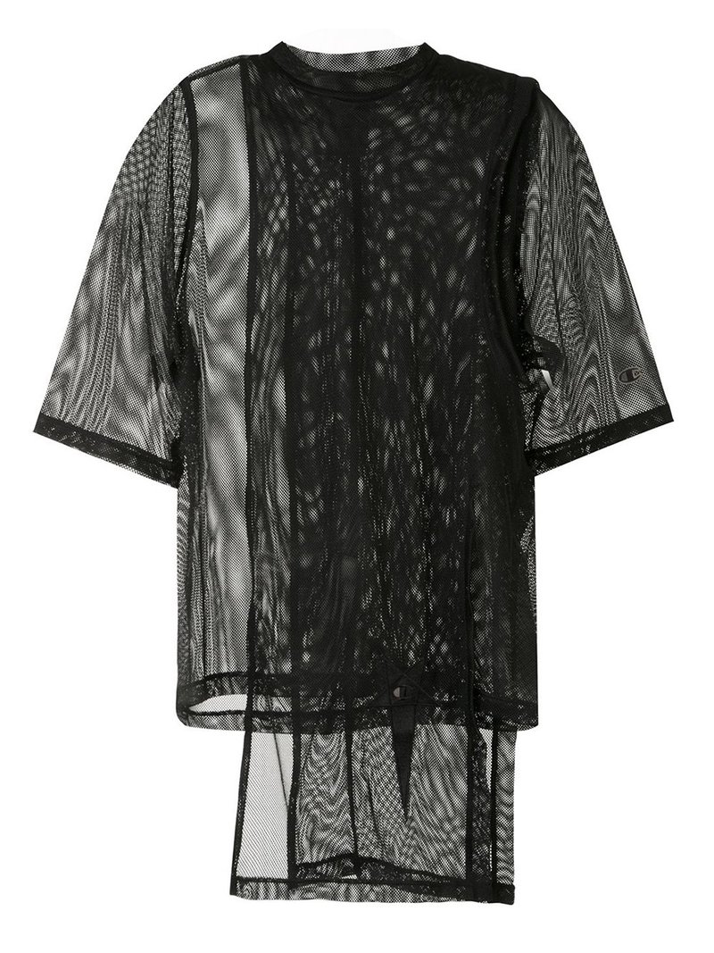 トップス Rick Owens Champion Toga Mesh T-Shirt XS Rick Owens - Champion Toga Mesh T-Shirt - White Rick Owens