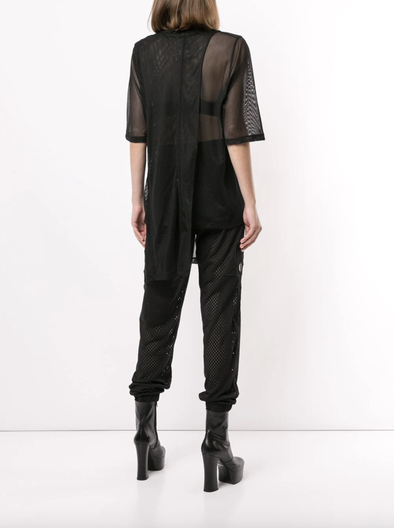 トップス Rick Owens Champion Toga Mesh T-Shirt XS Rick Owens - Champion Toga Mesh T-Shirt - White Rick Owens