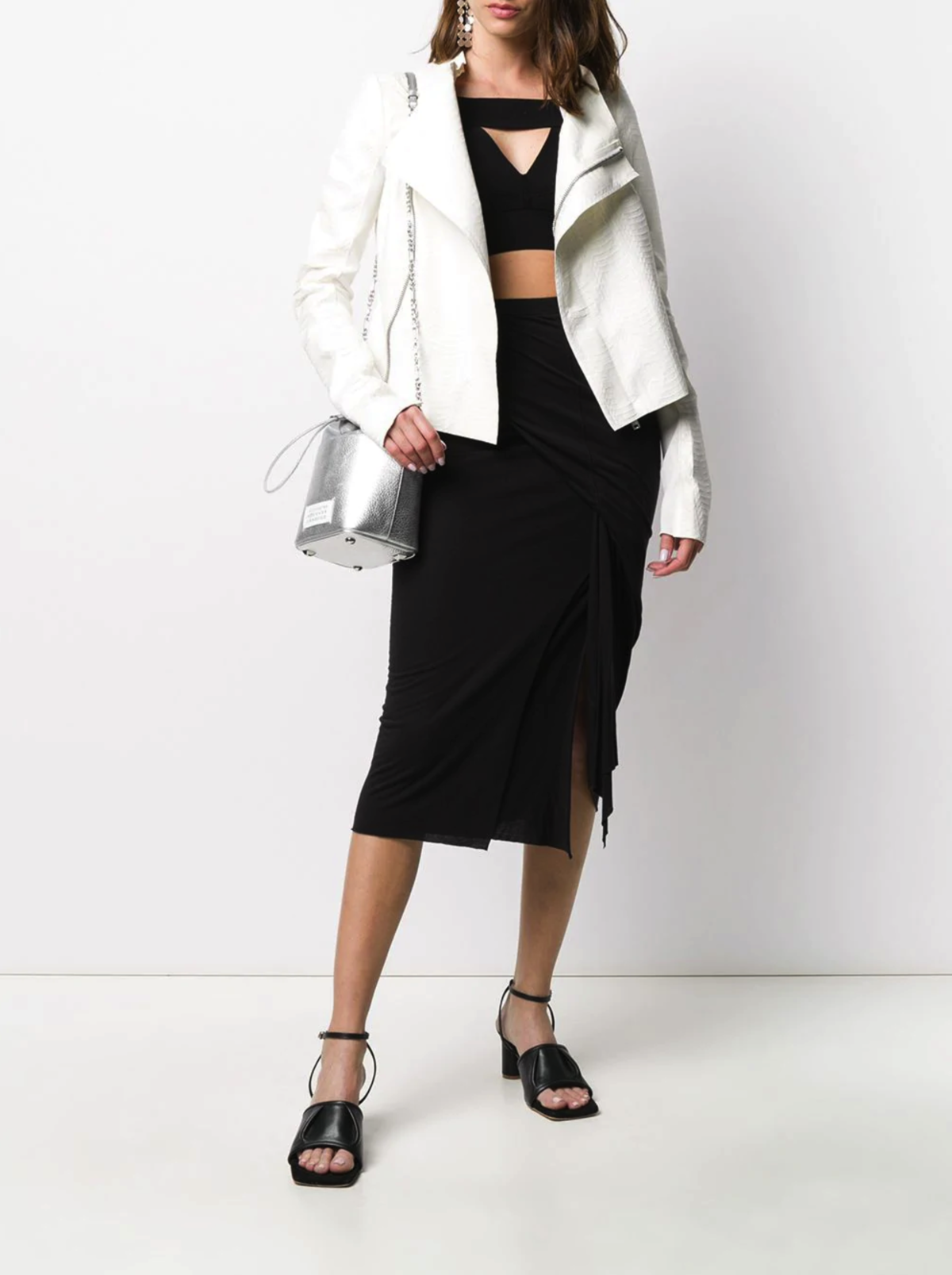 Rick Owens Tecuatl Sling Bra Crop Top - Black | Garmentory