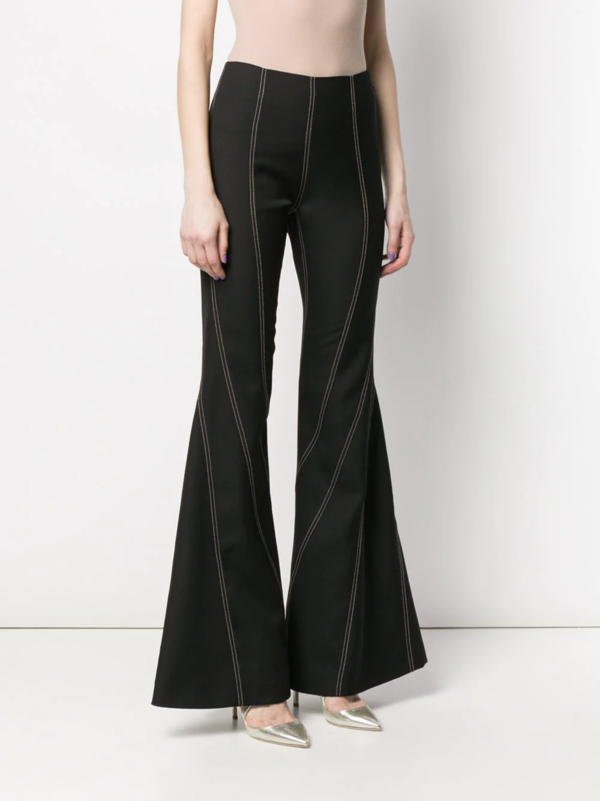 Mugler Topstitch Flared Trousers Mugler Topstitch Flared Trousers