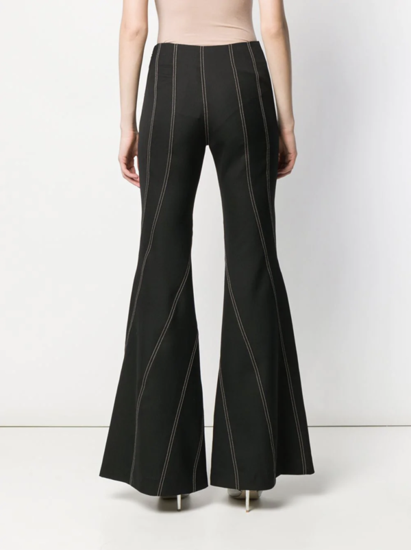 Mugler Topstitch Flared Trousers Mugler Topstitch Flared Trousers
