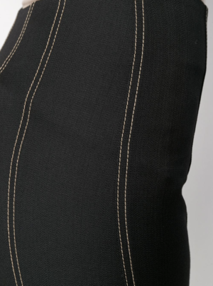 Mugler Topstitch Flared Trousers Mugler Topstitch Flared Trousers