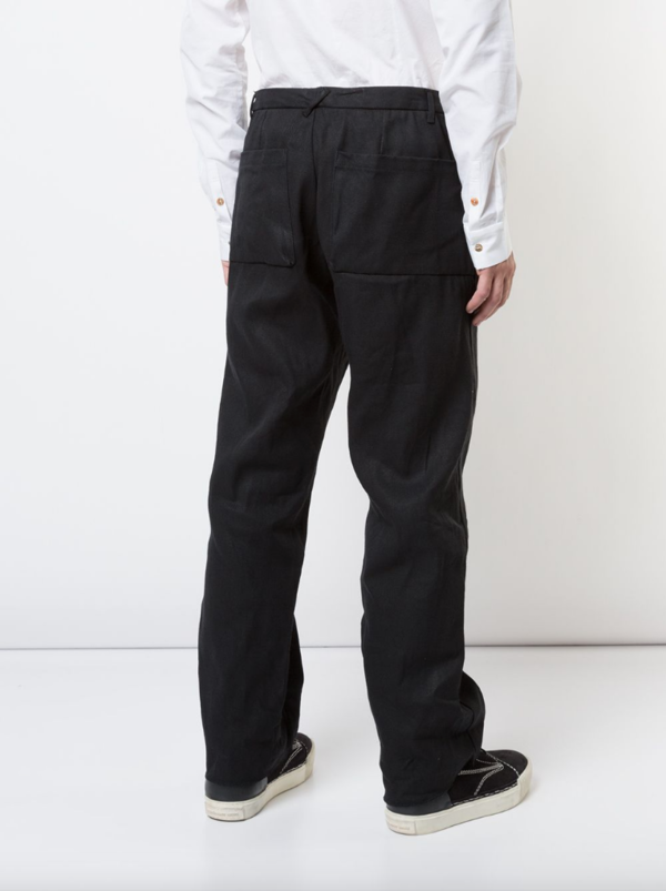 Unisex Woven Cotton Washi Box Pocket Pants Unisex Woven Cotton Washi Box Pocket Pants